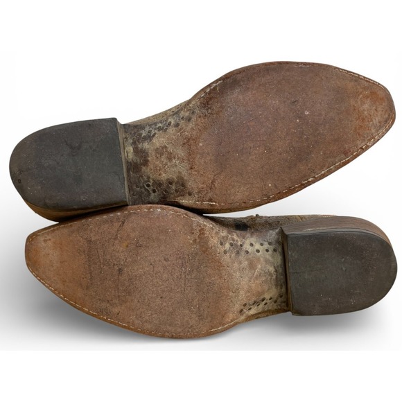 Lucchese Diva Savina Cowboy Boots Brown 7 B Western Ankle Limited Edition - Picture 8 of 11